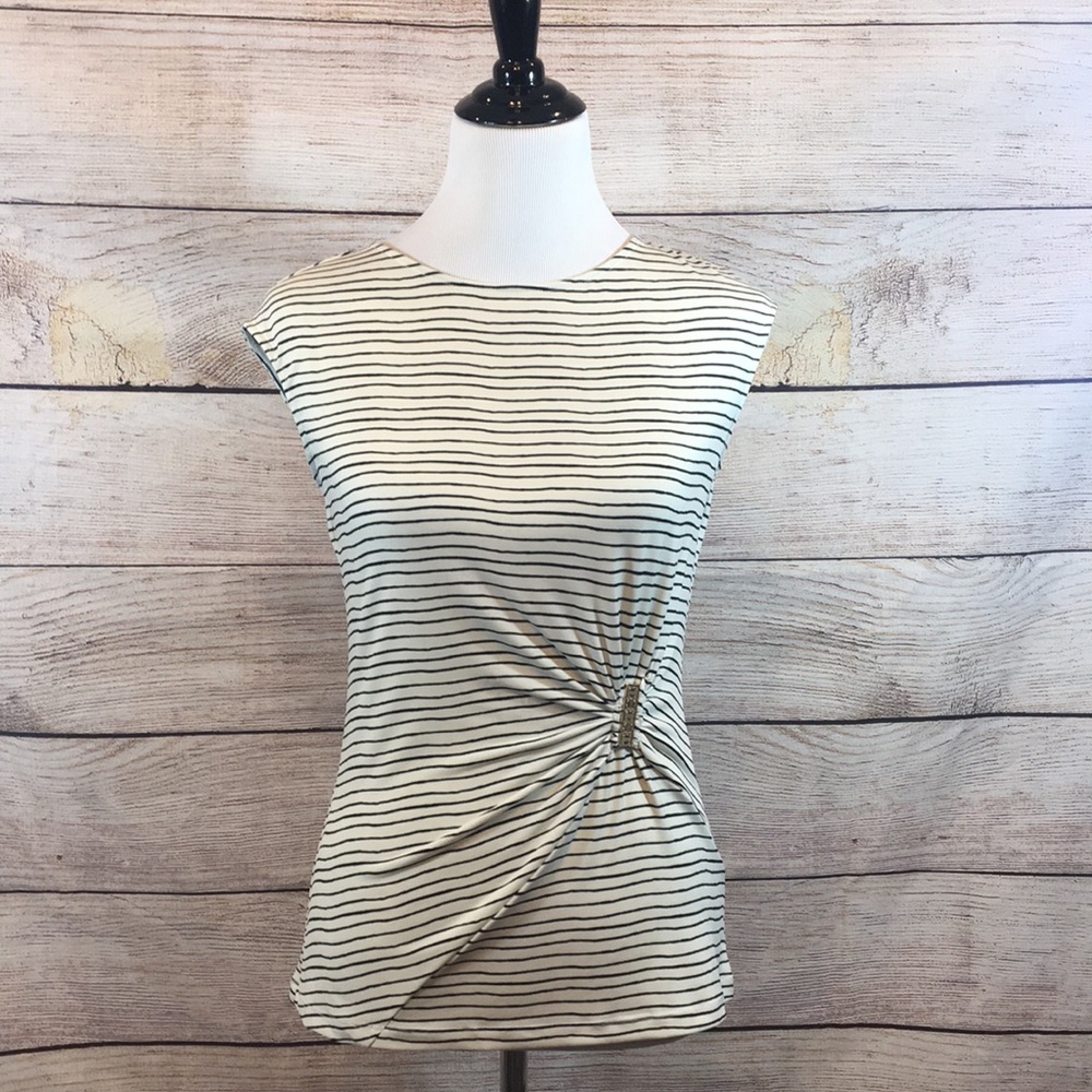 Cream & black top